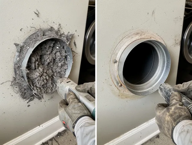 Professional clogged vent cleaning by East Hampton Dryer Vent Cleaning in East Hampton