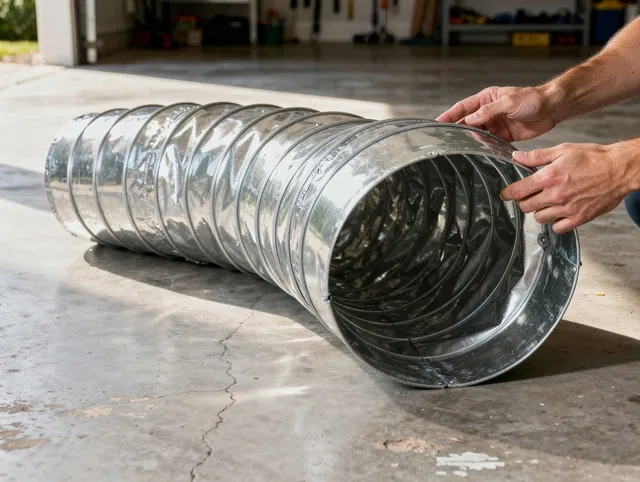 East Hampton Dryer Vent Cleaning specialist using advanced equipment for thorough duct cleaning in East Hampton