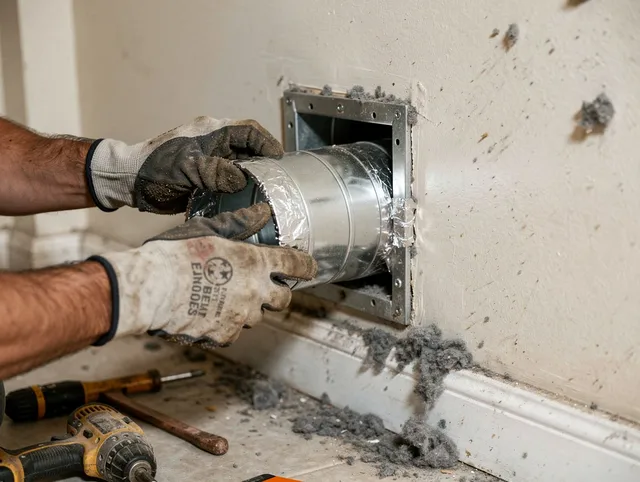 Professional dryer vent repair and installation by East Hampton Dryer Vent Cleaning in East Hampton