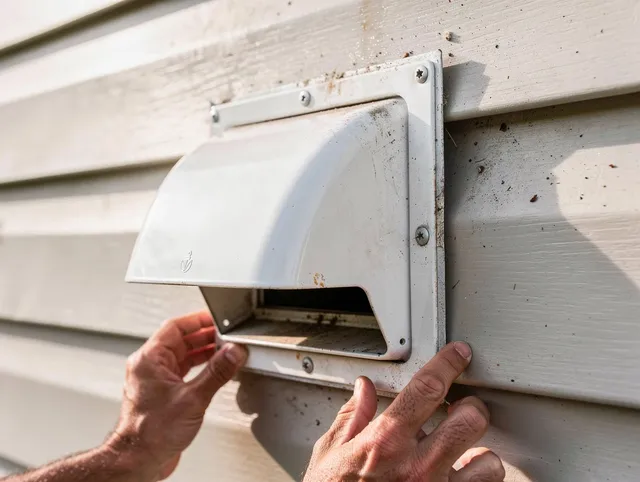 East Hampton Dryer Vent Cleaning technician delivering thorough residential dryer vent cleaning service in East Hampton